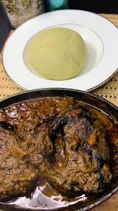 Black soup, swallow with Catfish 